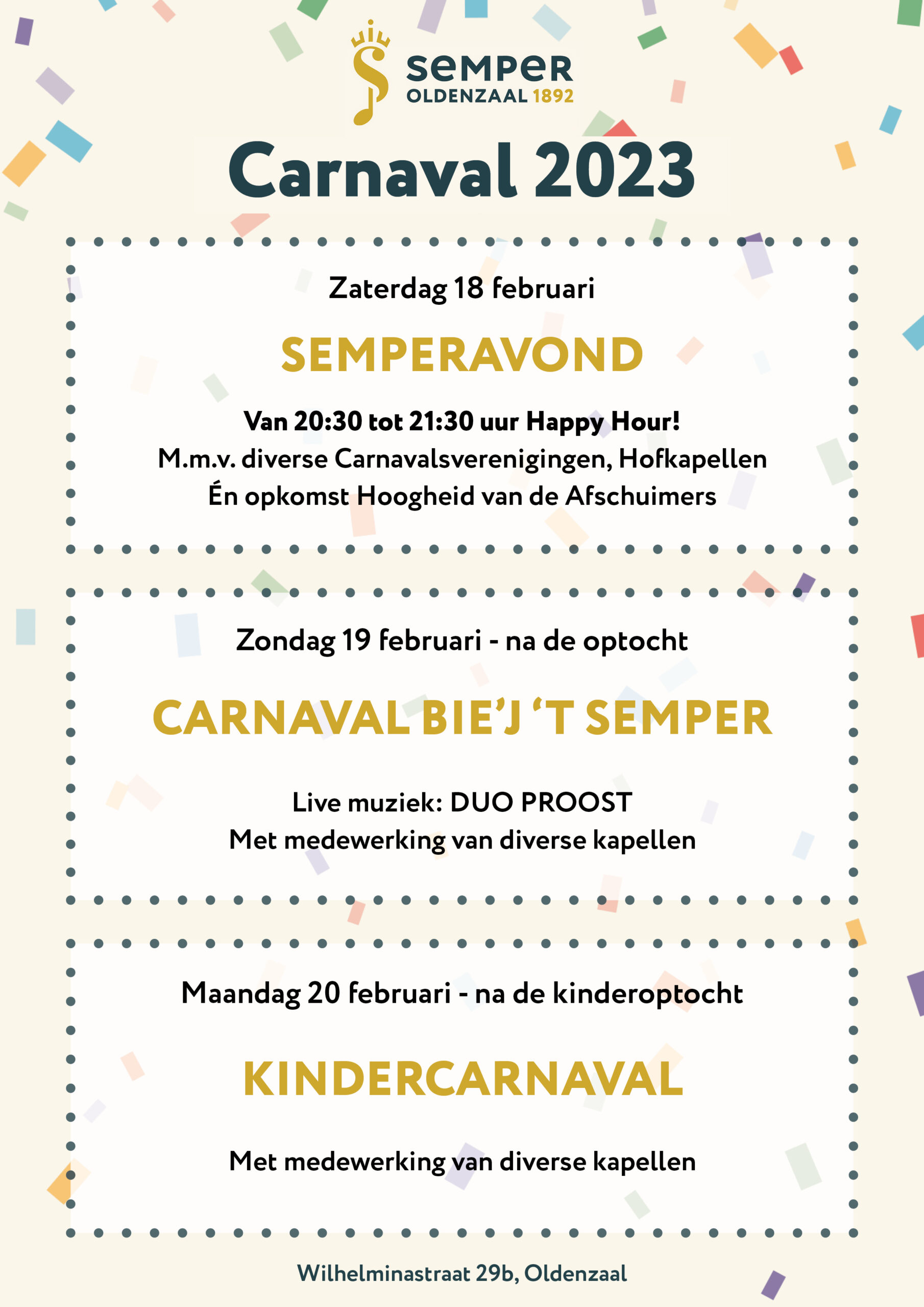 Carnaval bij ‘t Semper